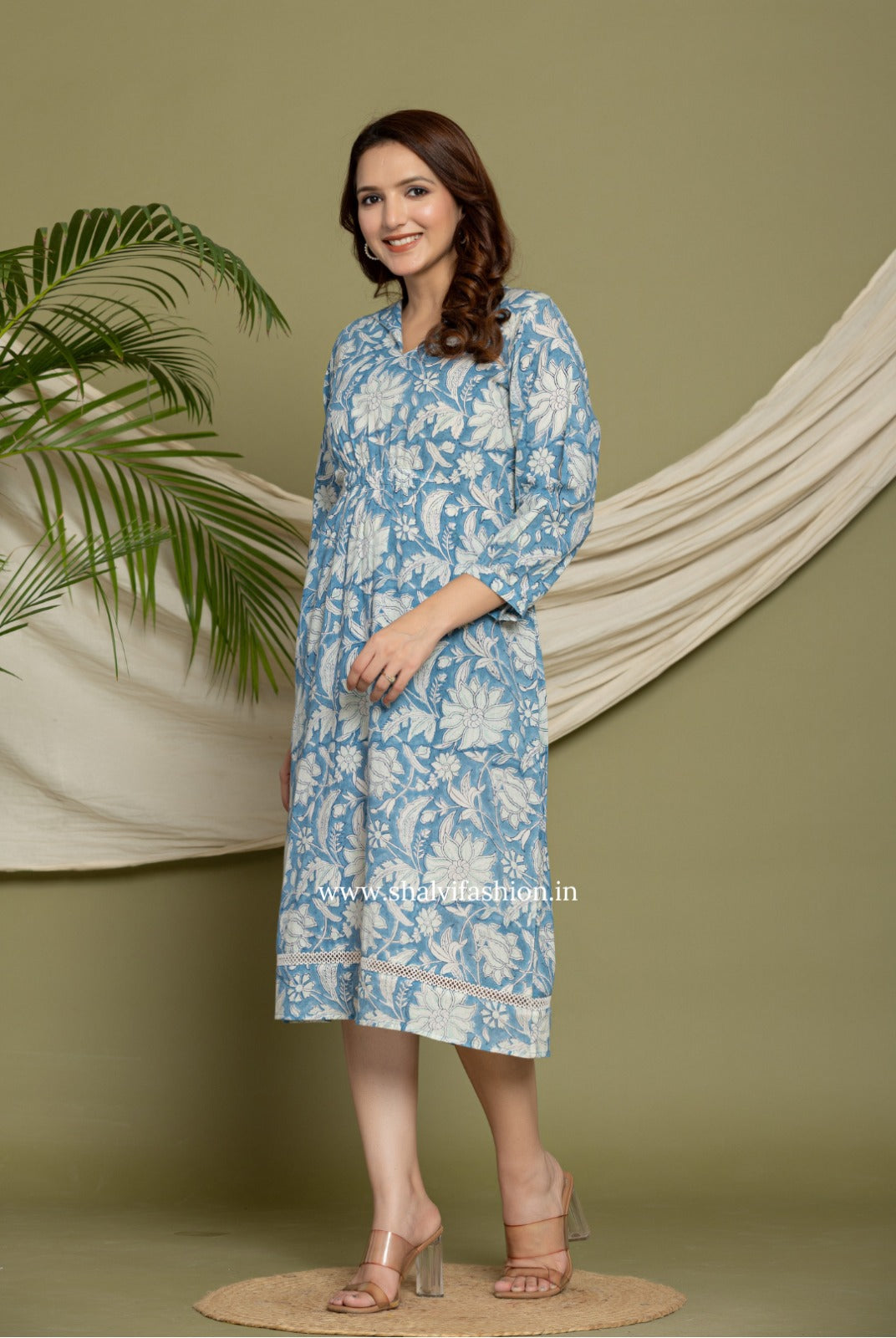 Shop block print cotton tops online (TOP19)