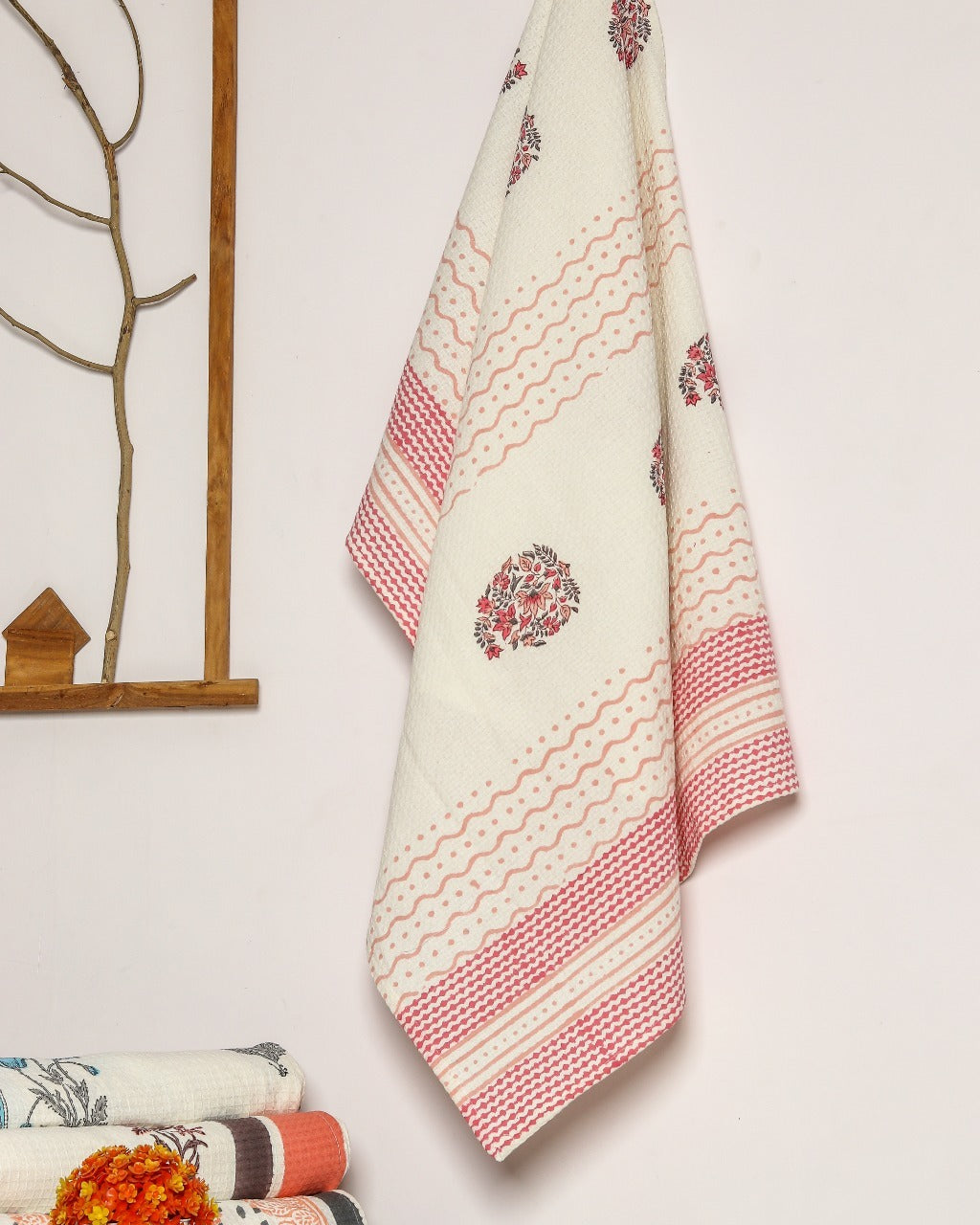 Shop hand block print towels online (TWL01)