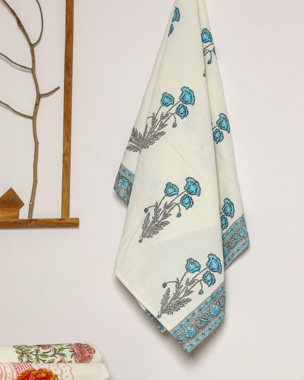 Shop hand block print towels online shopping (TWL09)