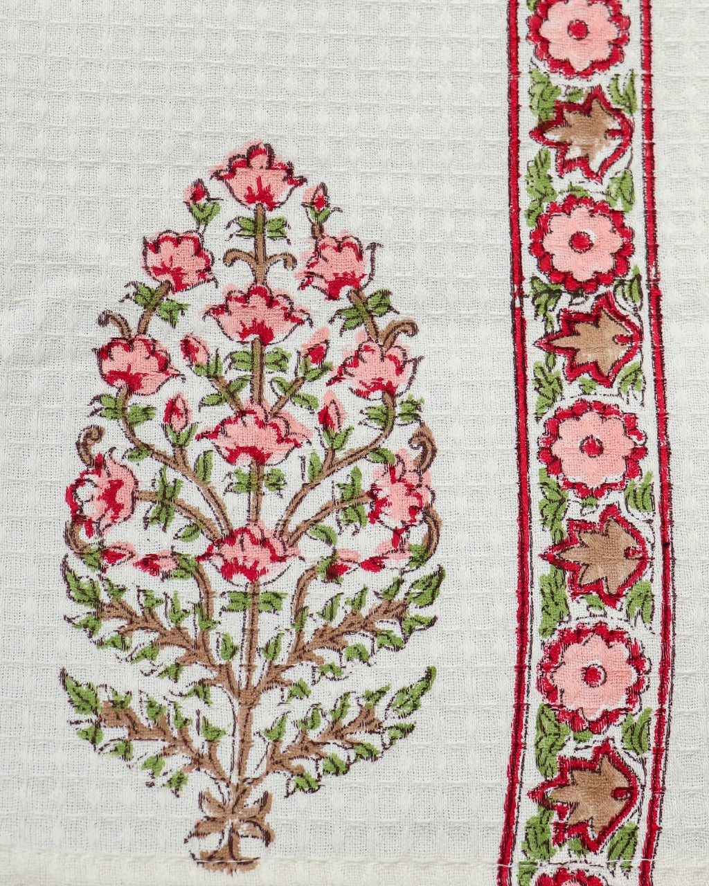 Shop hand block print waffle cotton towels (TWL11)