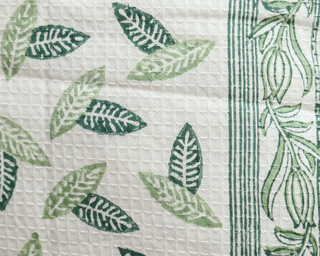 Shop traditional block print waffle cotton towels (TWL12)