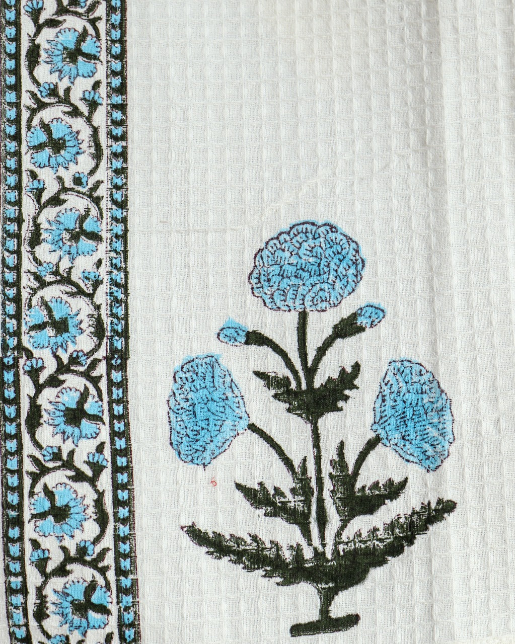 Shop hand block print waffle cotton towels online (TWL15)