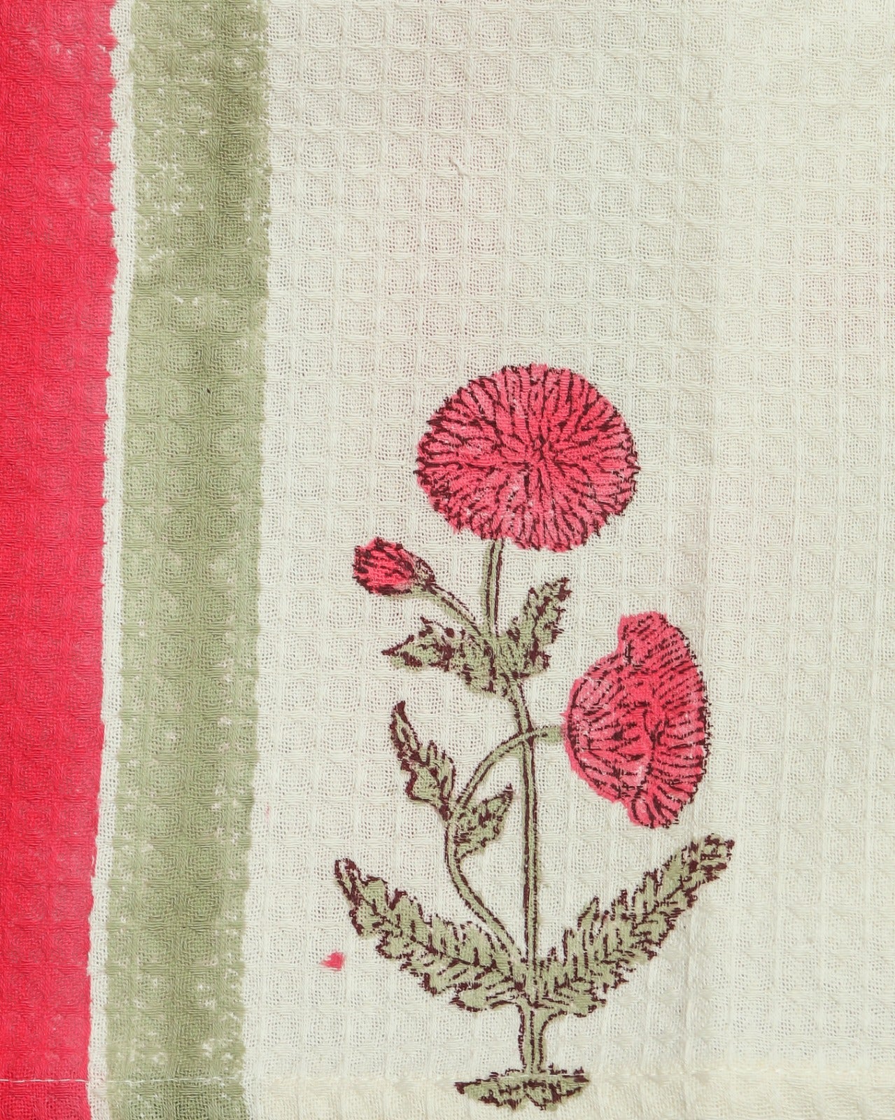 Shop hand block print waffle cotton towels online (TWL18)