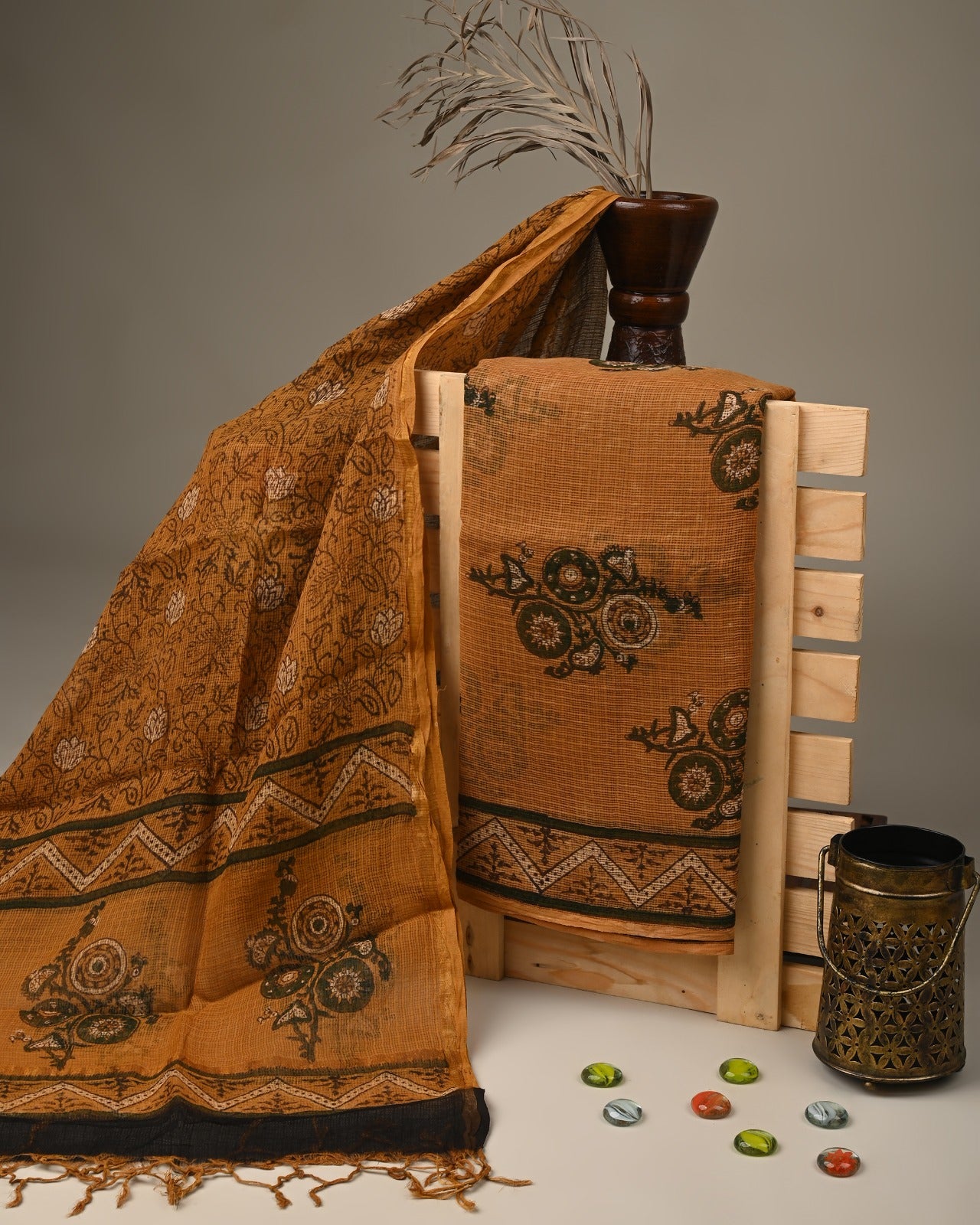 Shop buta Print Kota Doria Two Piece Set (3KD03)