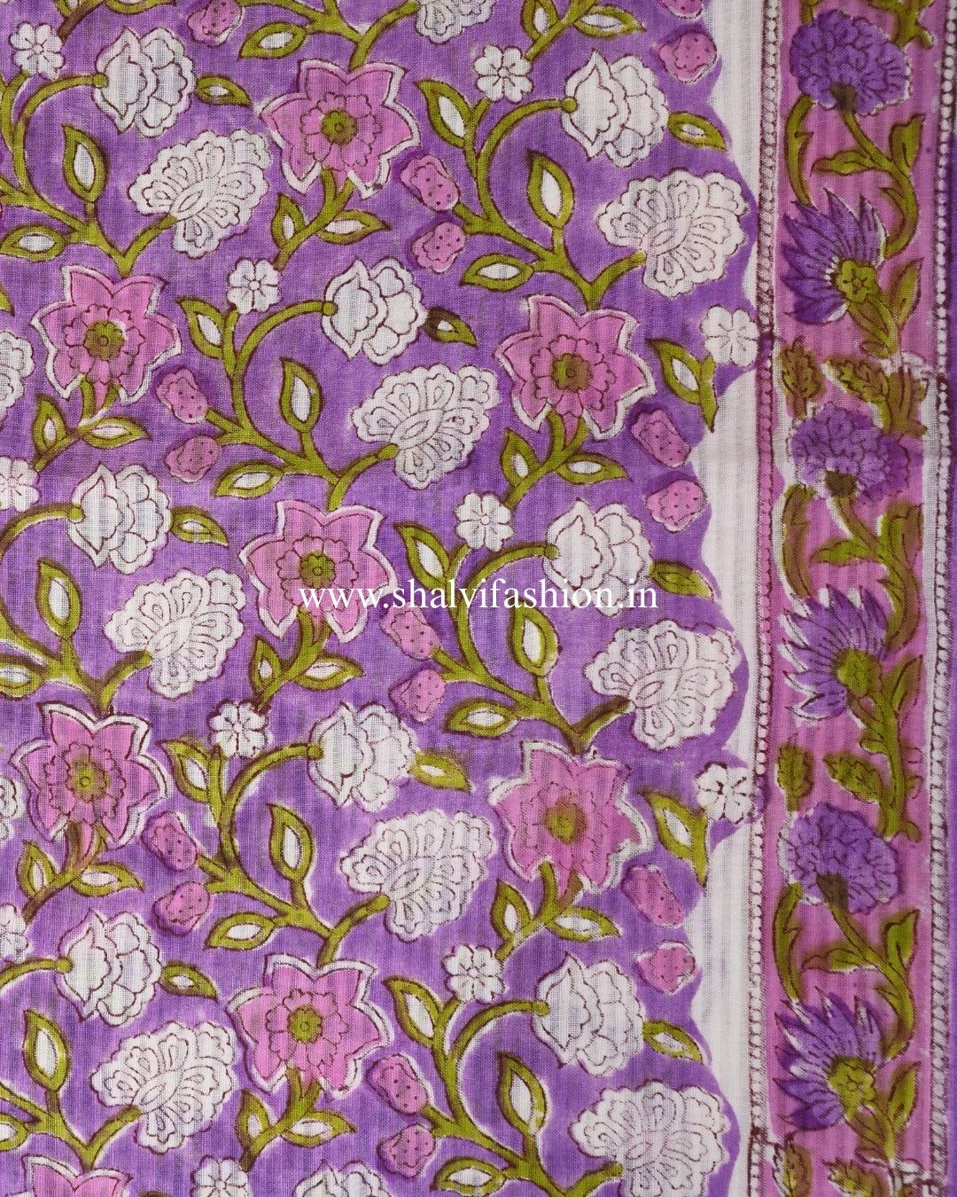 Shop unstitched block print textured line cotton suits (3CKD748)
