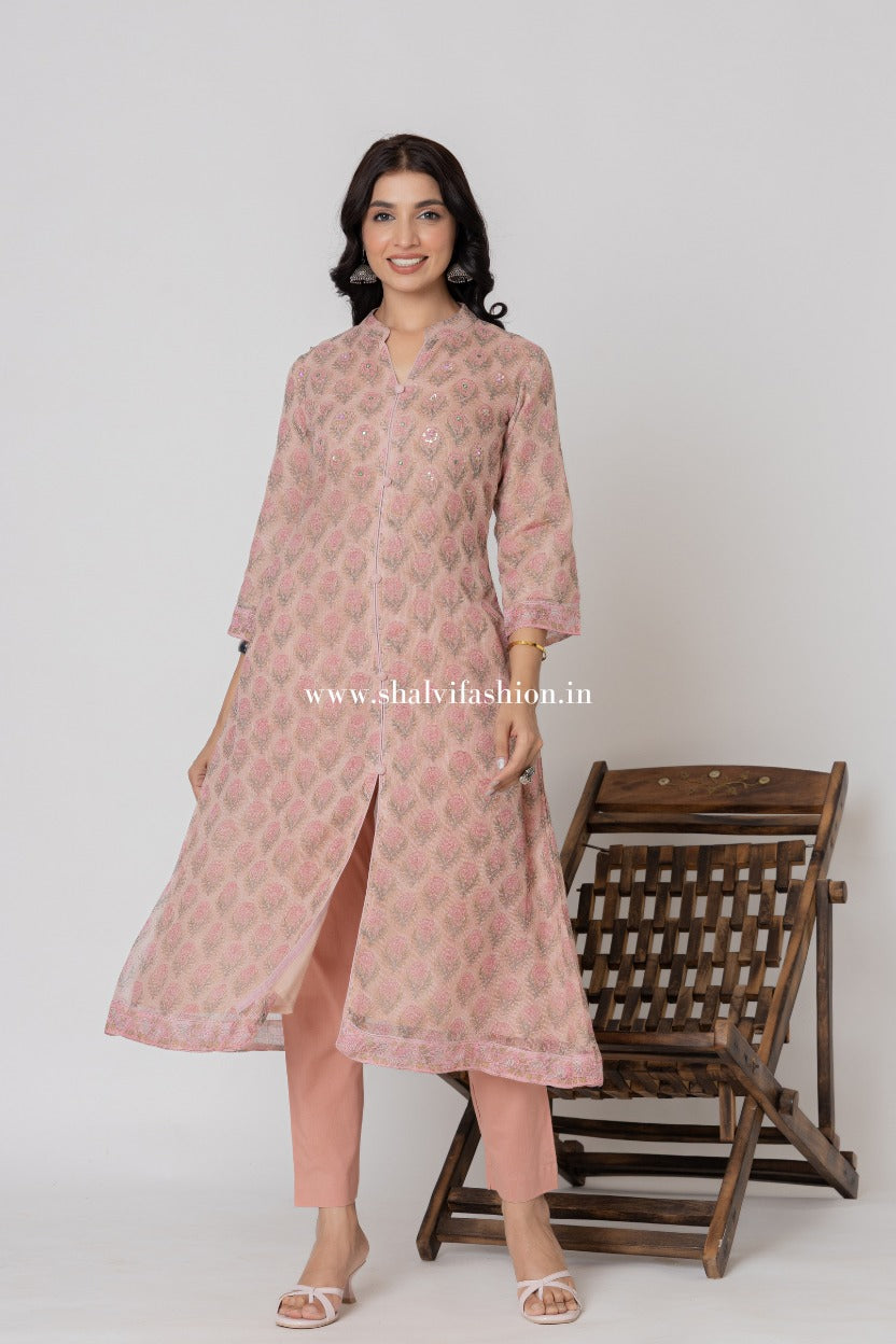 Shop hand block printed kota doria suits online shopping (CSS277)