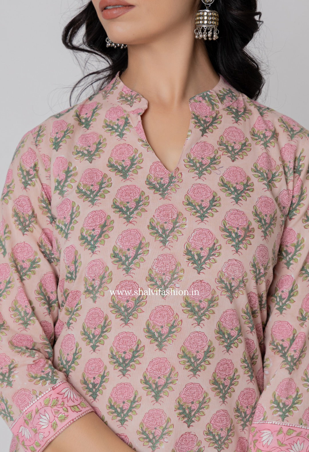 Shop jaipuri printed cotton suits with kota doria dupatta (CSS286)