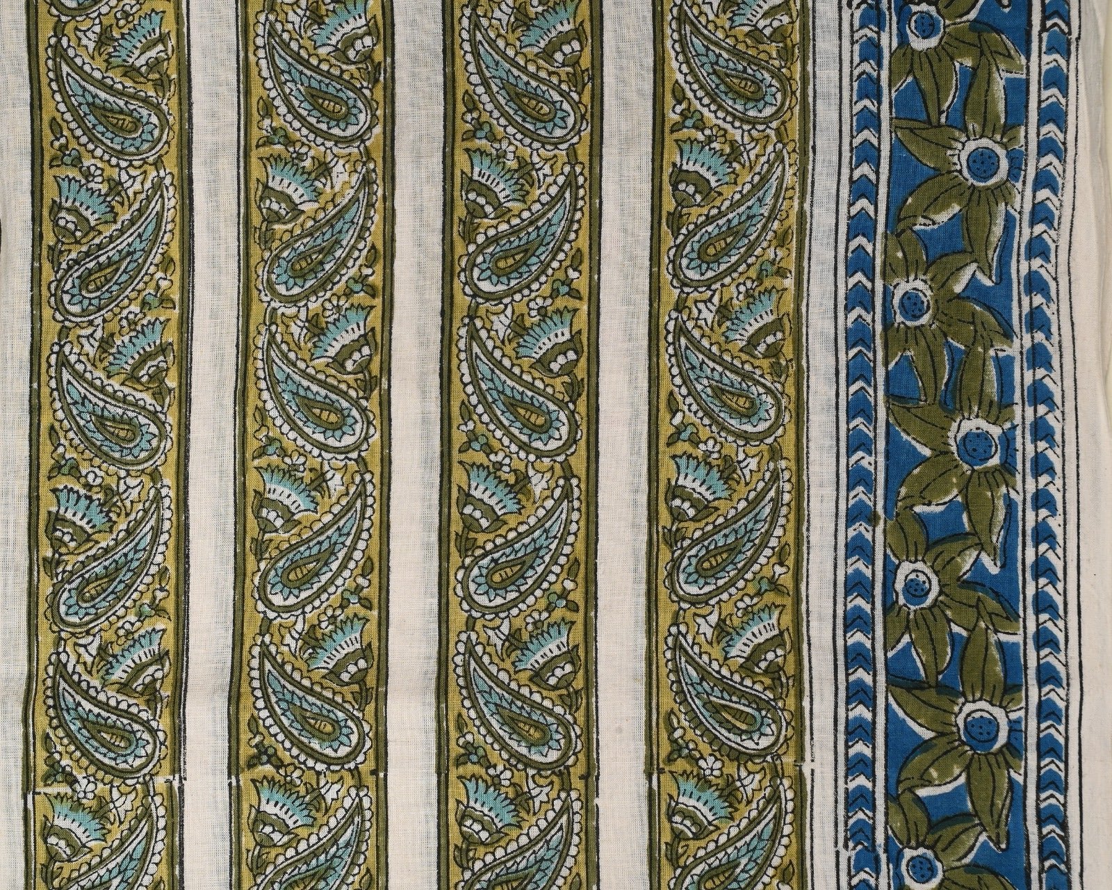 Shop block print cotton suits with chiffon dupatta (PCHF518)