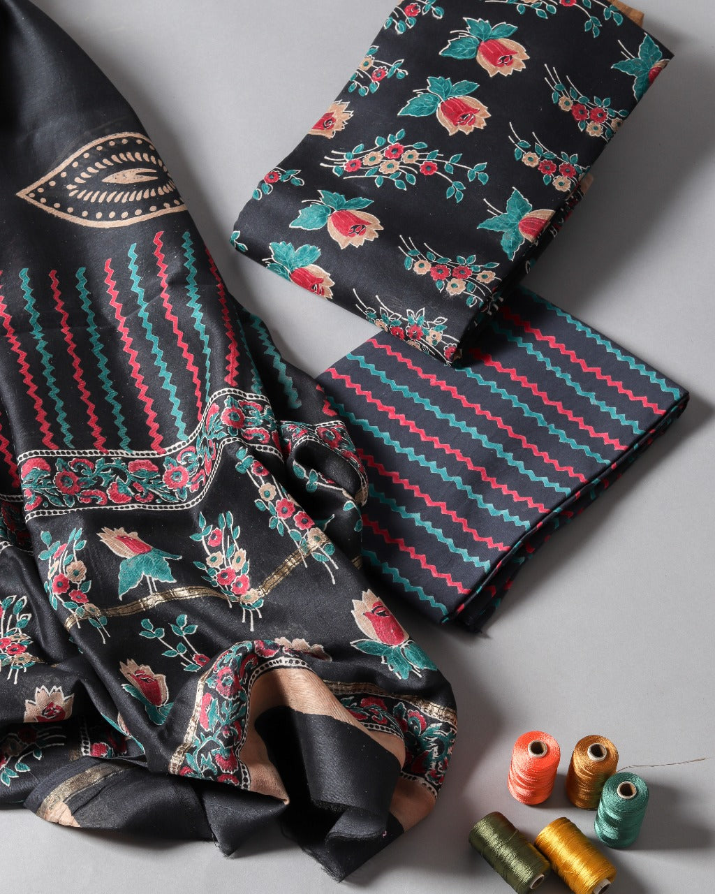 Premium Chanderi Suit Material with Chanderi Silk Dupatta (CHA301)