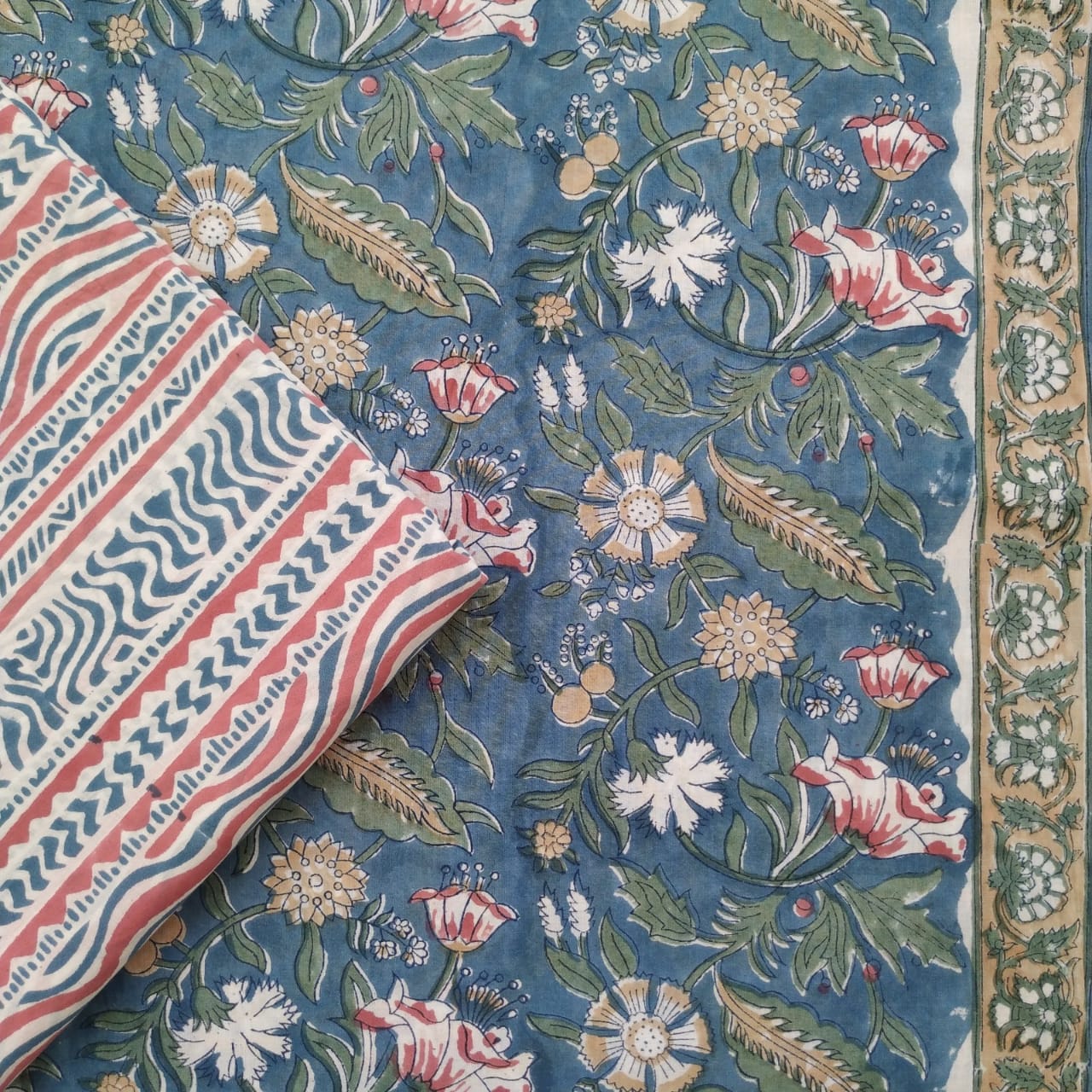 Shop Hand Block Print Pure Cotton Combo Sets (2PBP03)