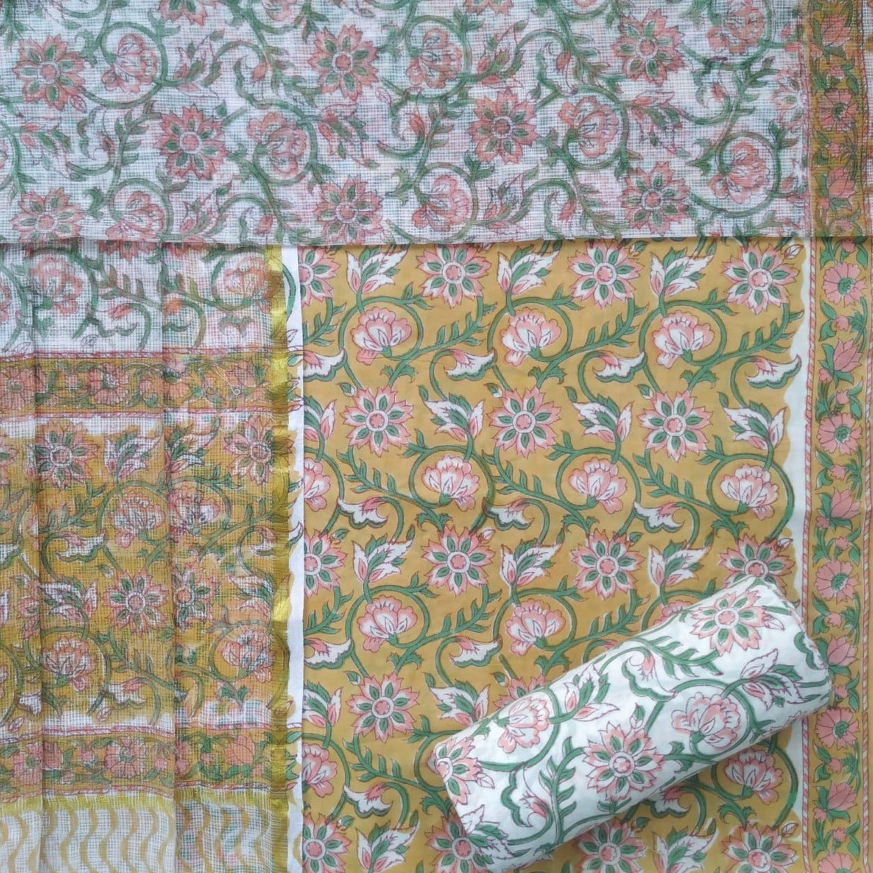 Shalvi Fashion's Classic Kota Doria Dupatta Cotton suit sets (3CKD01) - ShalviFashion