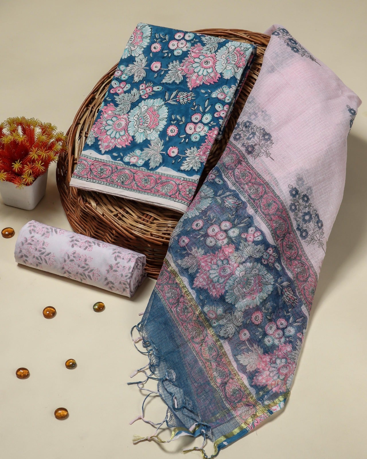 Shop kota dupatta cotton suits online (3CKD15)