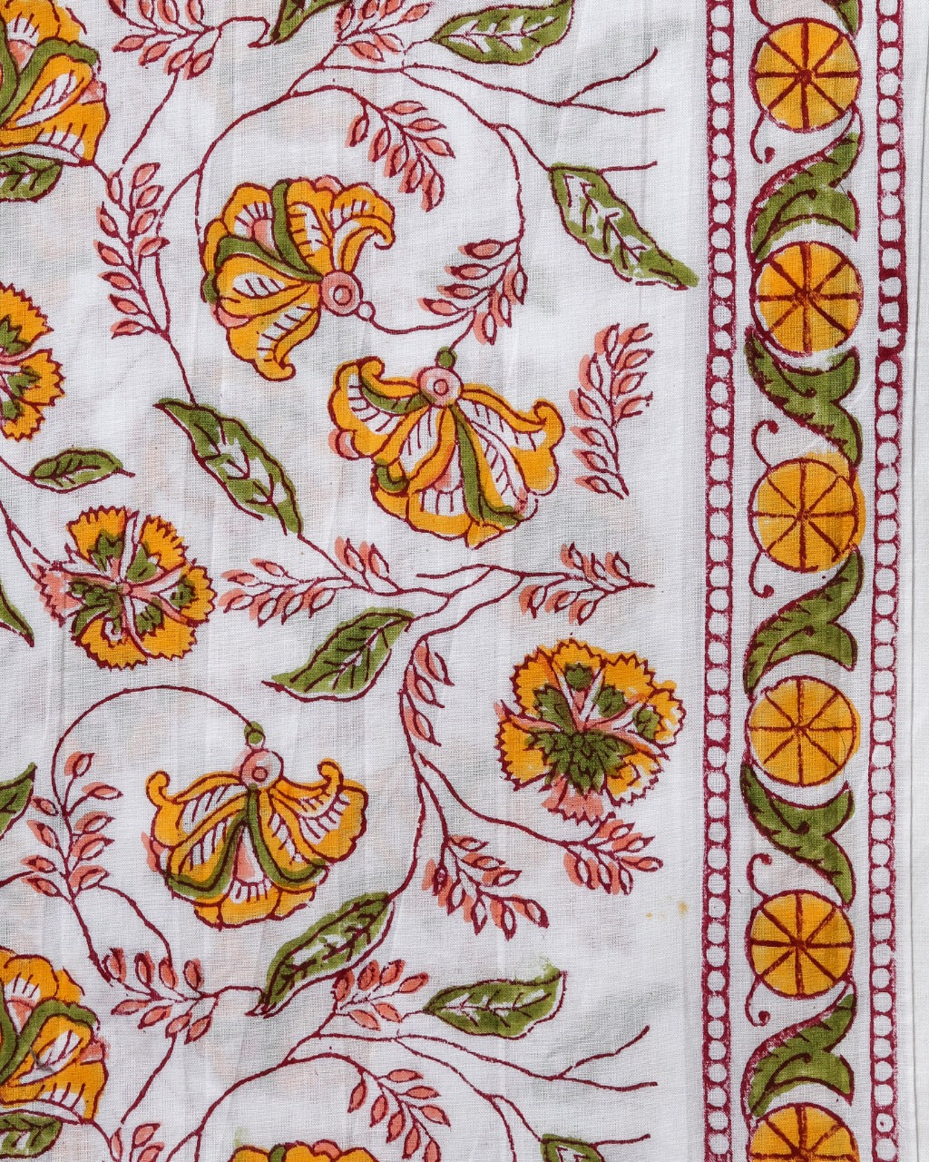 Designer Hand Block Print Pure Cotton Suit with Kota Doria Dupatta (3CKD167) - ShalviFashion