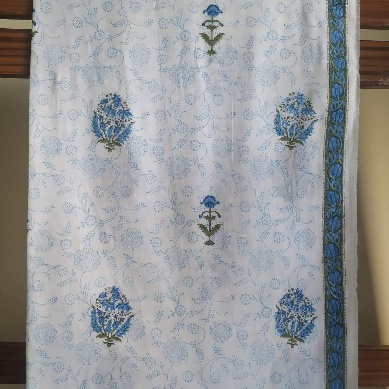 Shop Unstitched Hand Block Print Pure Cotton Suits with Kota Doria Dupatta (3CKD195)