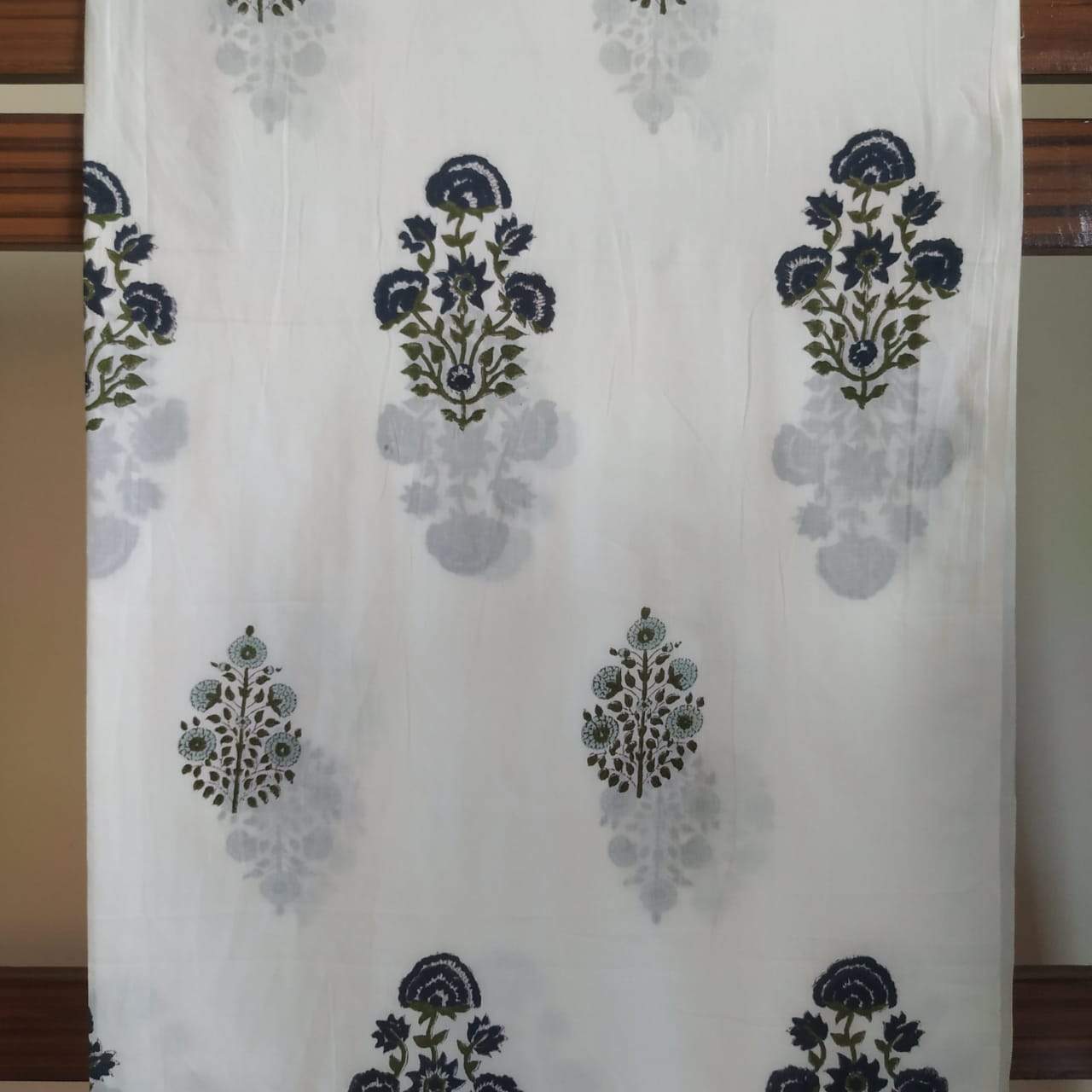 Designer Hand Block Print Cotton Suit Material with Kota Doria Dupatta (3CKD248)