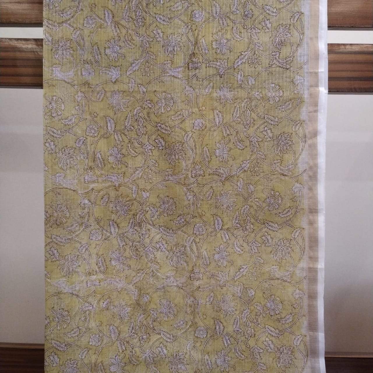 Exclusive Hand Block Floral Jaal Printed Pure Cotton Suit with Kota Doria Dupatta (3CKD260)