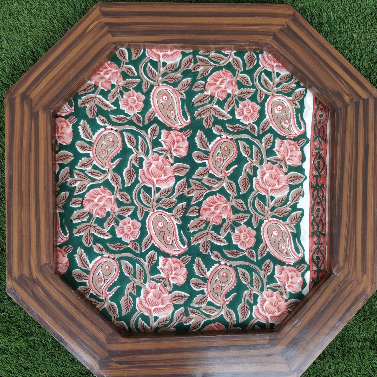 Shop Unstitched Block Print Pure Cotton Suit Material with Kota Doria Dupatta (3CKD335)