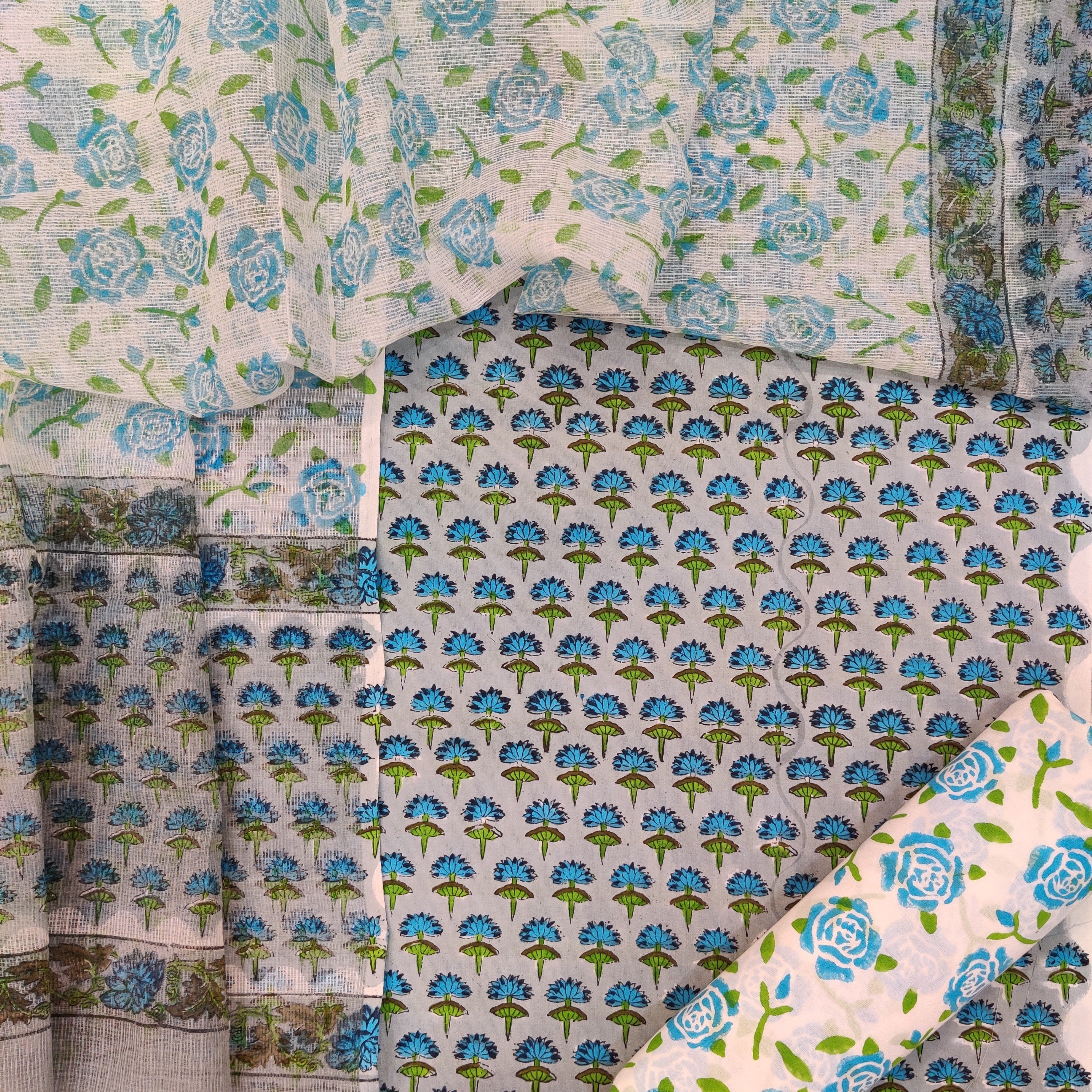 Shalvi Fashion's Premium Kota Doria Dupatta Cotton suit sets (3CKD46) - ShalviFashion