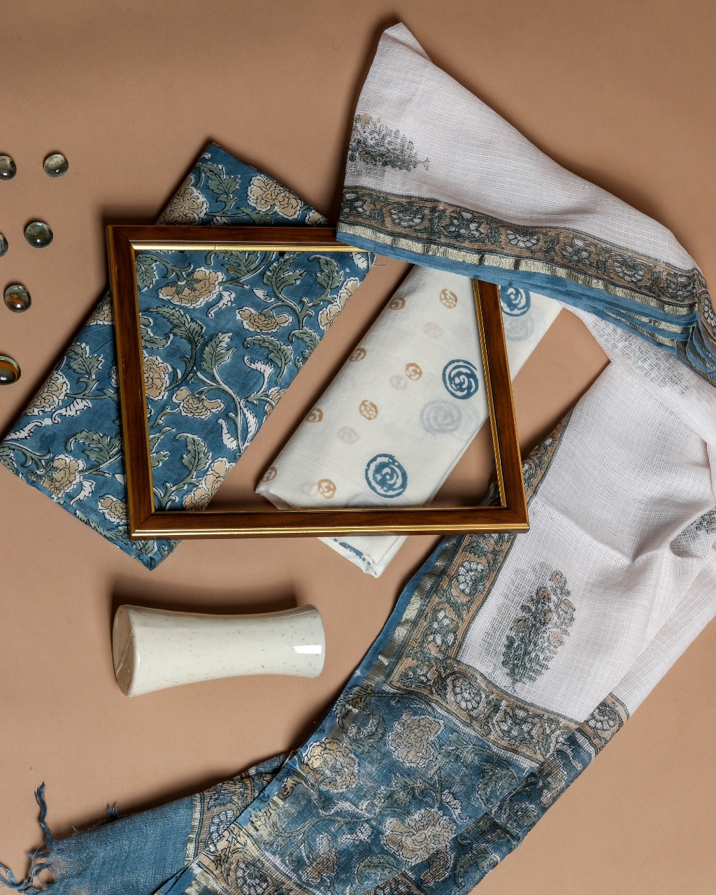 Shalvi Fashion's Classic Kota Doria Dupatta Cotton suit sets (3CKD49) - ShalviFashion