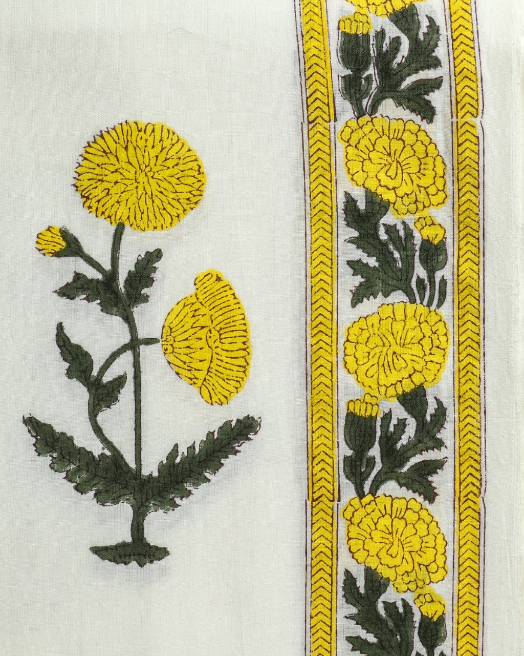 shop unstitched block print cotton suit with kota doria dupatta online (3CKD500)