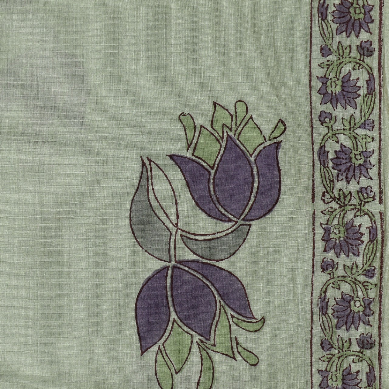 Shop unstitched ombre print cotton suit set with kota doria dupatta (3CKD522)