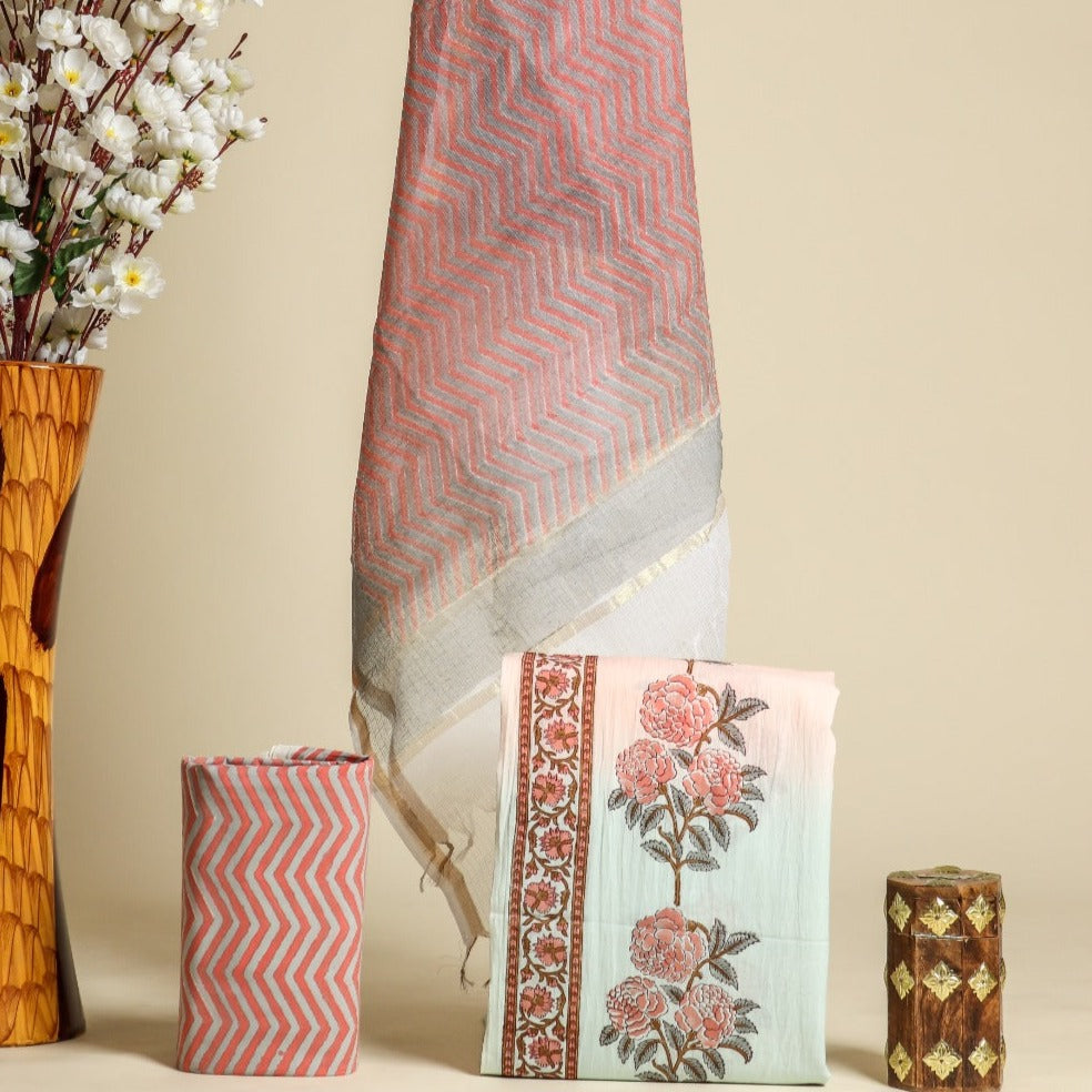 Shop ombre print cotton suit sets (3CKD524)