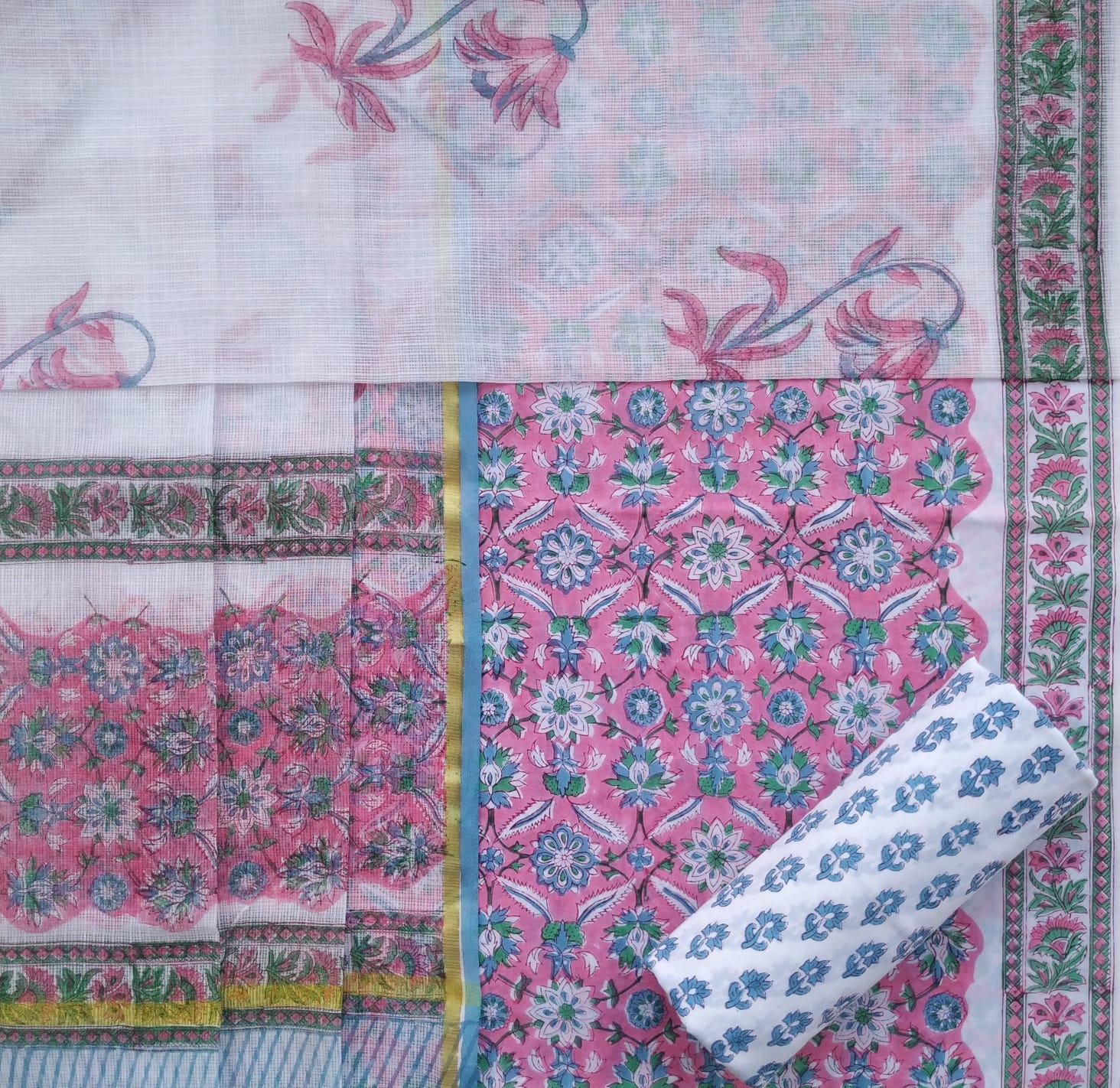 Shop cotton suit sets with mulmul dupatta online shopping (3CKD530)