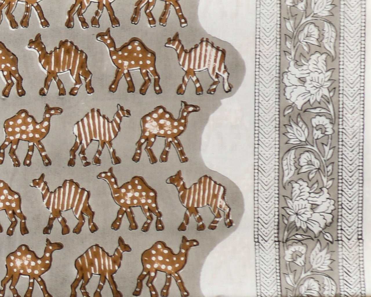 shop block print cotton suit material with kota doria dupatta (3CKD531)