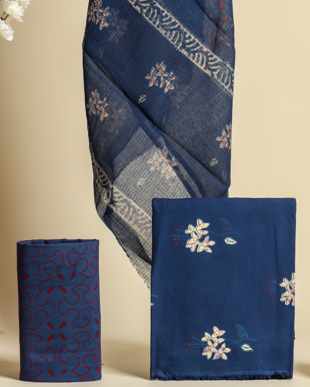 Shop cotton suit sets with kota doria dupatta online (3CKD537)