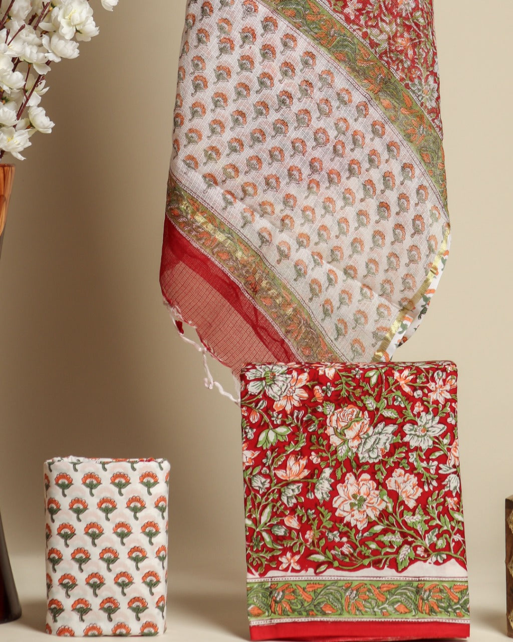 Shop cotton suit sets with kota dupatta online (3CKD561)