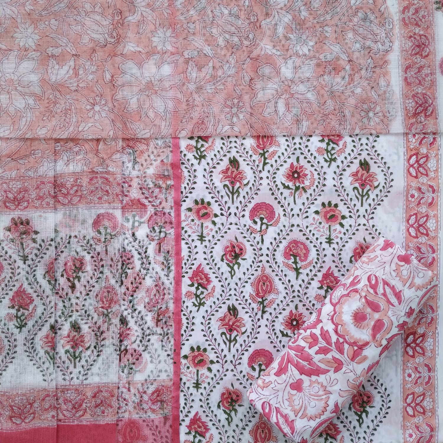 Shop unstitched cotton suit sets online (3CKD578)