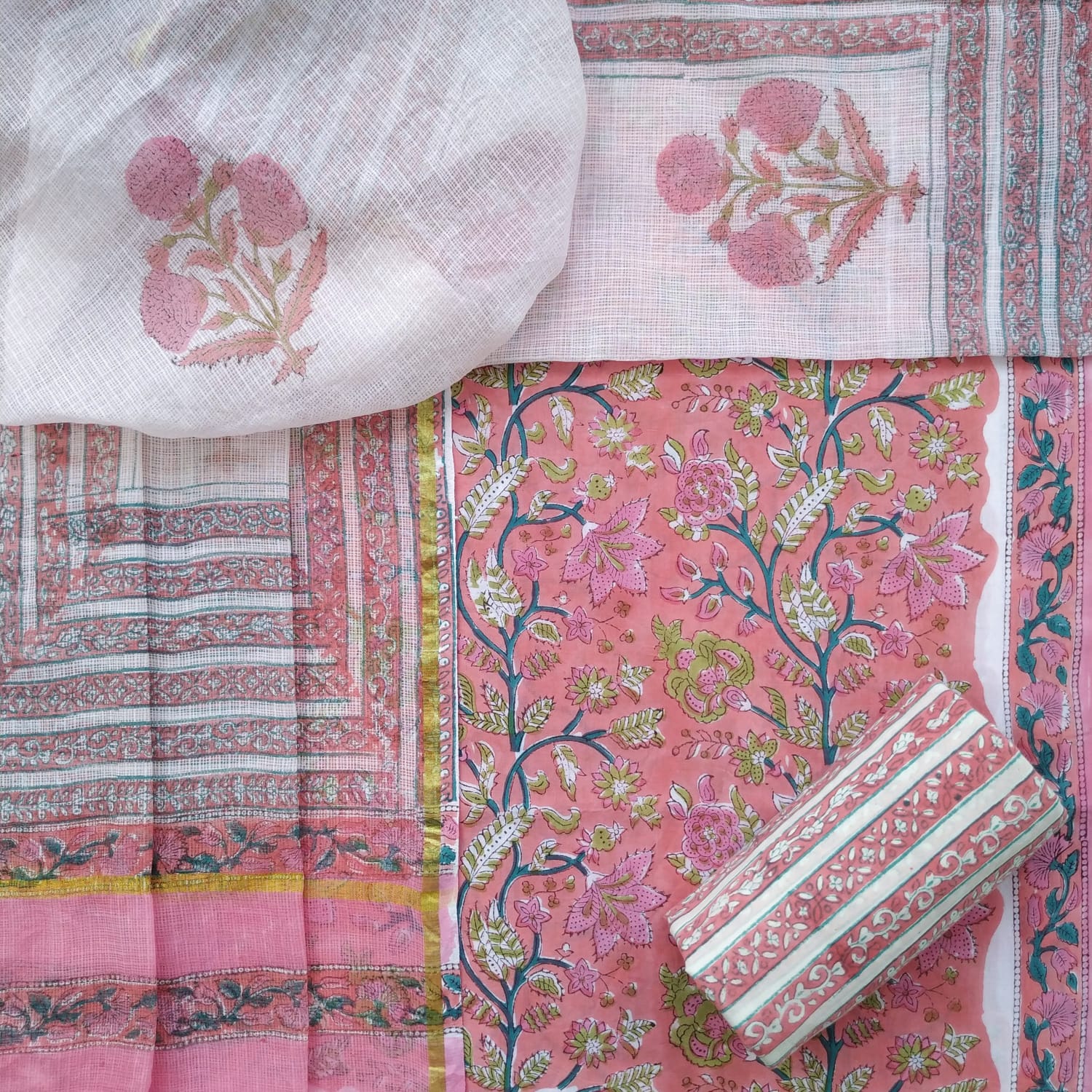 Shop jaipuri print cotton suits (3CKD580)