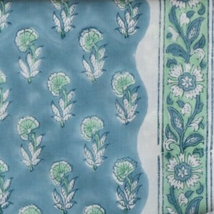 Shop hand block print cotton suit material with kota dupatta (3CKD613)