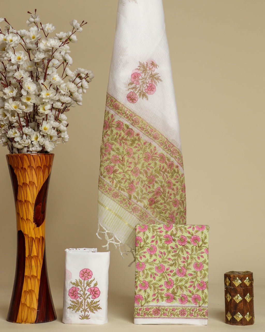 Shop cotton suit sets with kota dupatta (3CKD620)