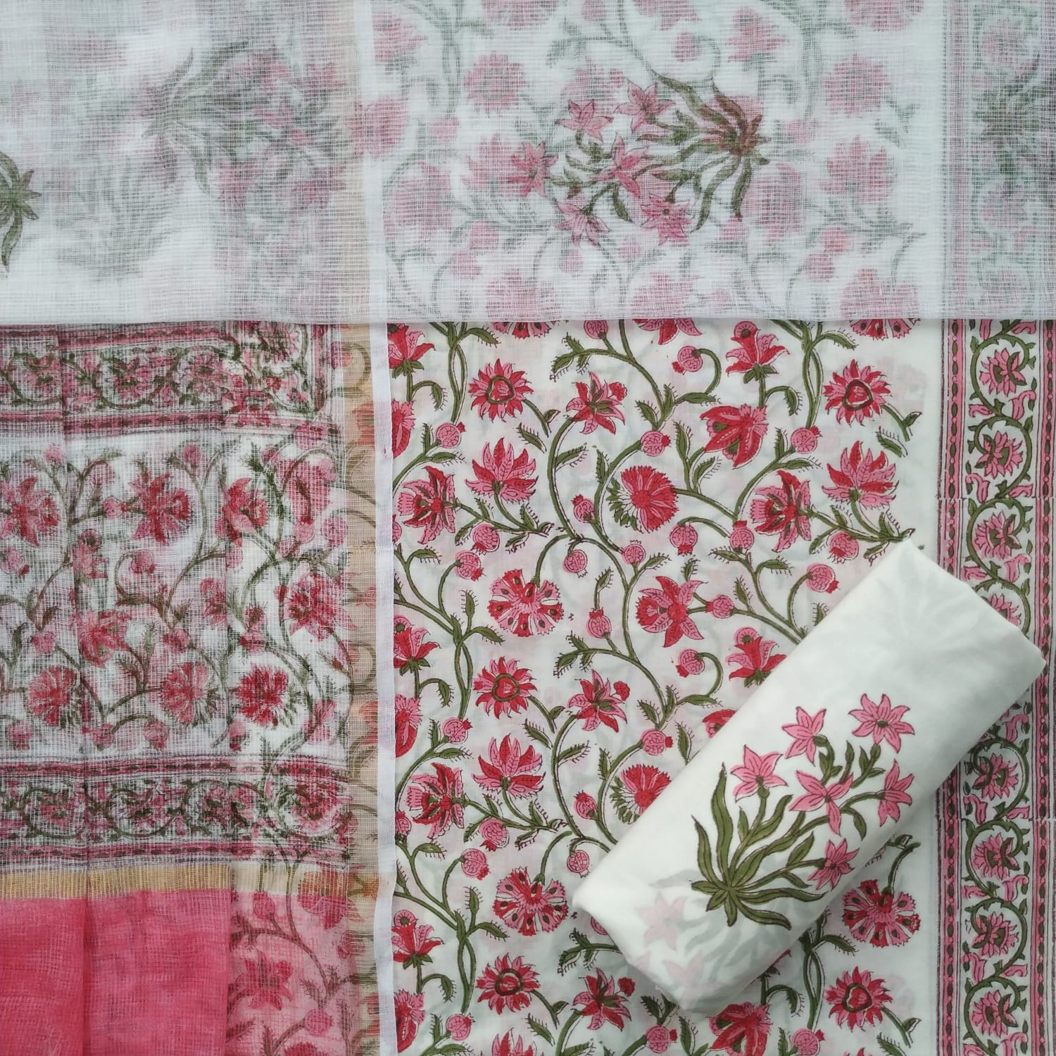 Shop kota dupatta cotton suit sets online (3CKD633)