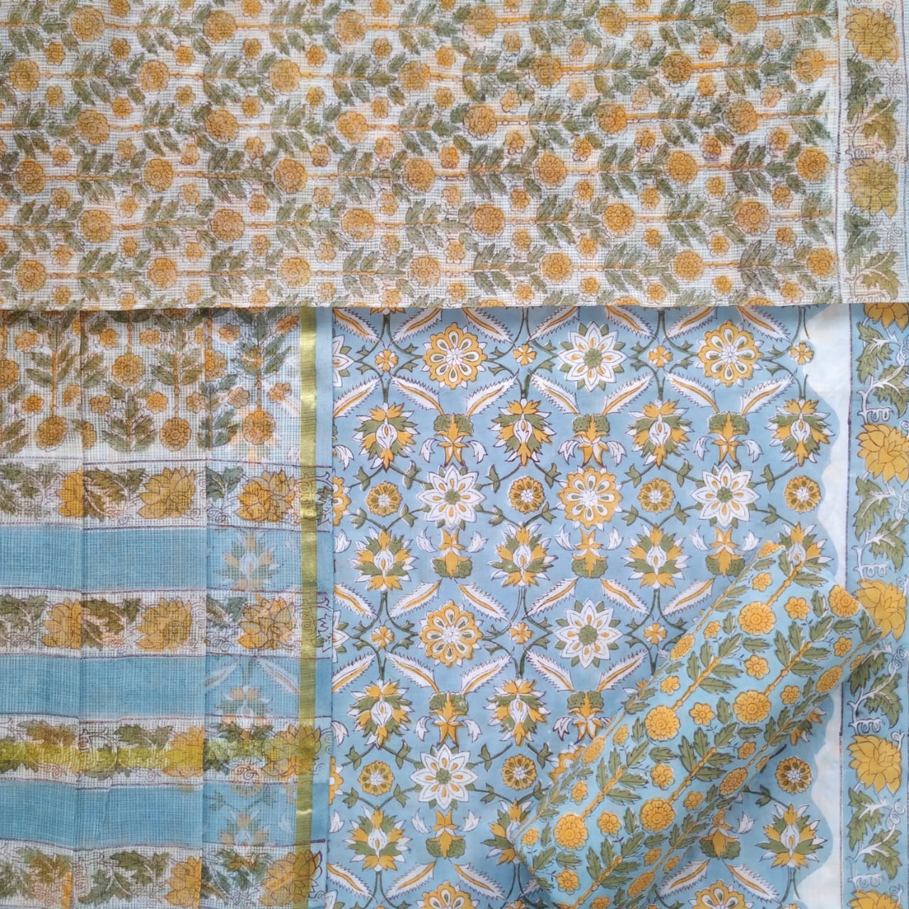 Shop cotton suit sets with kota doria dupatta online (3CKD676)