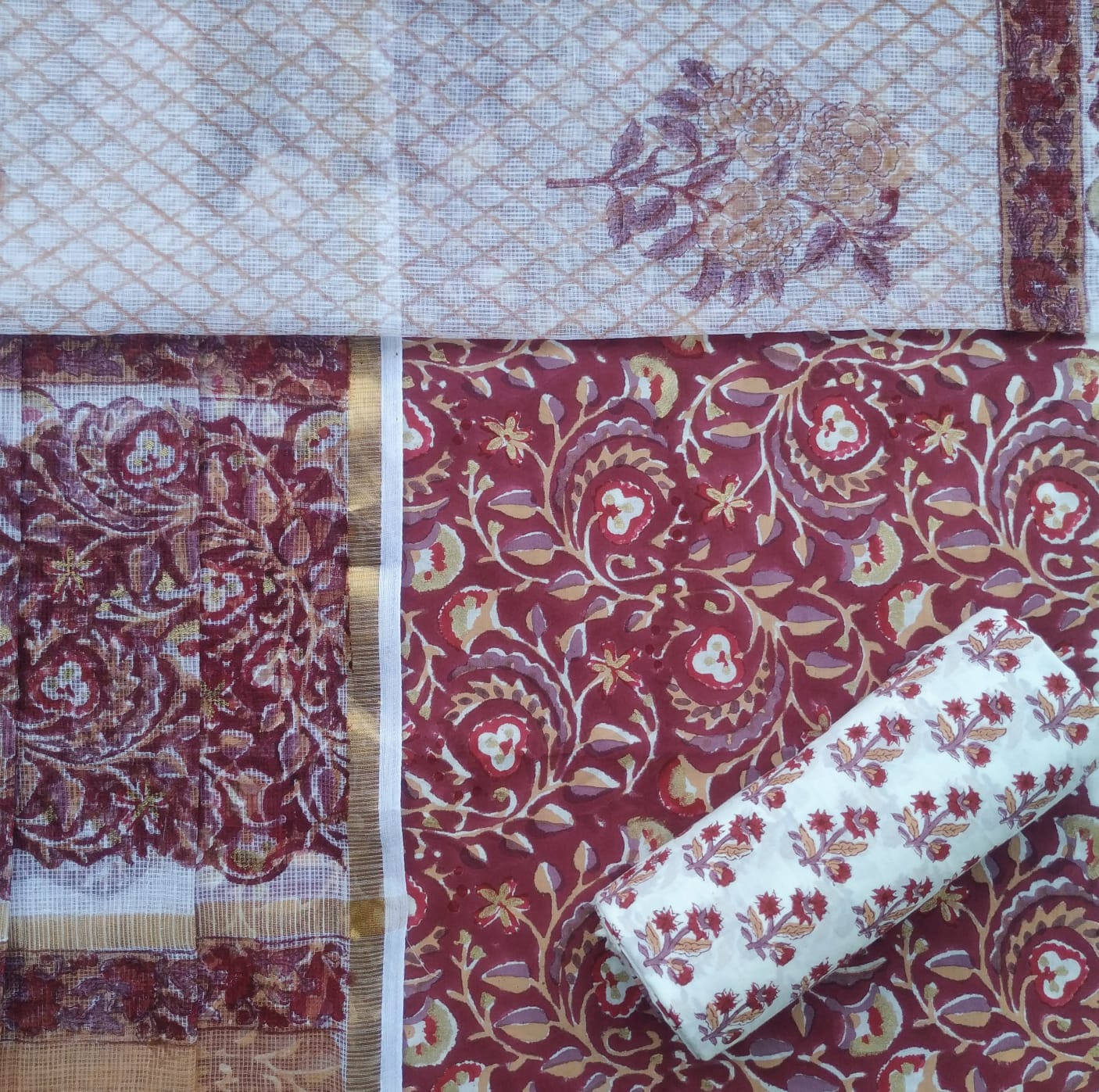 Shop kota dupatta cotton suit sets online shopping (3CKD683)