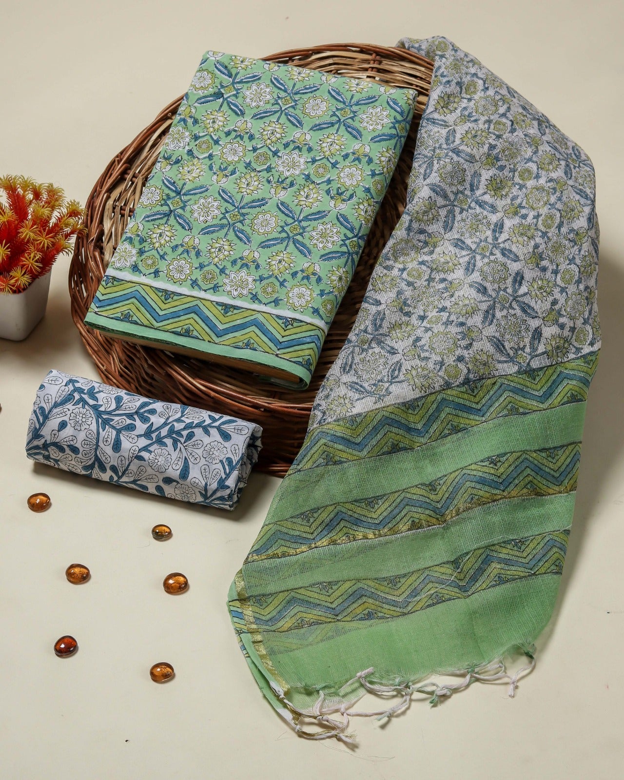 Shop jaipuri print cotton suit sets online (3CKD716)