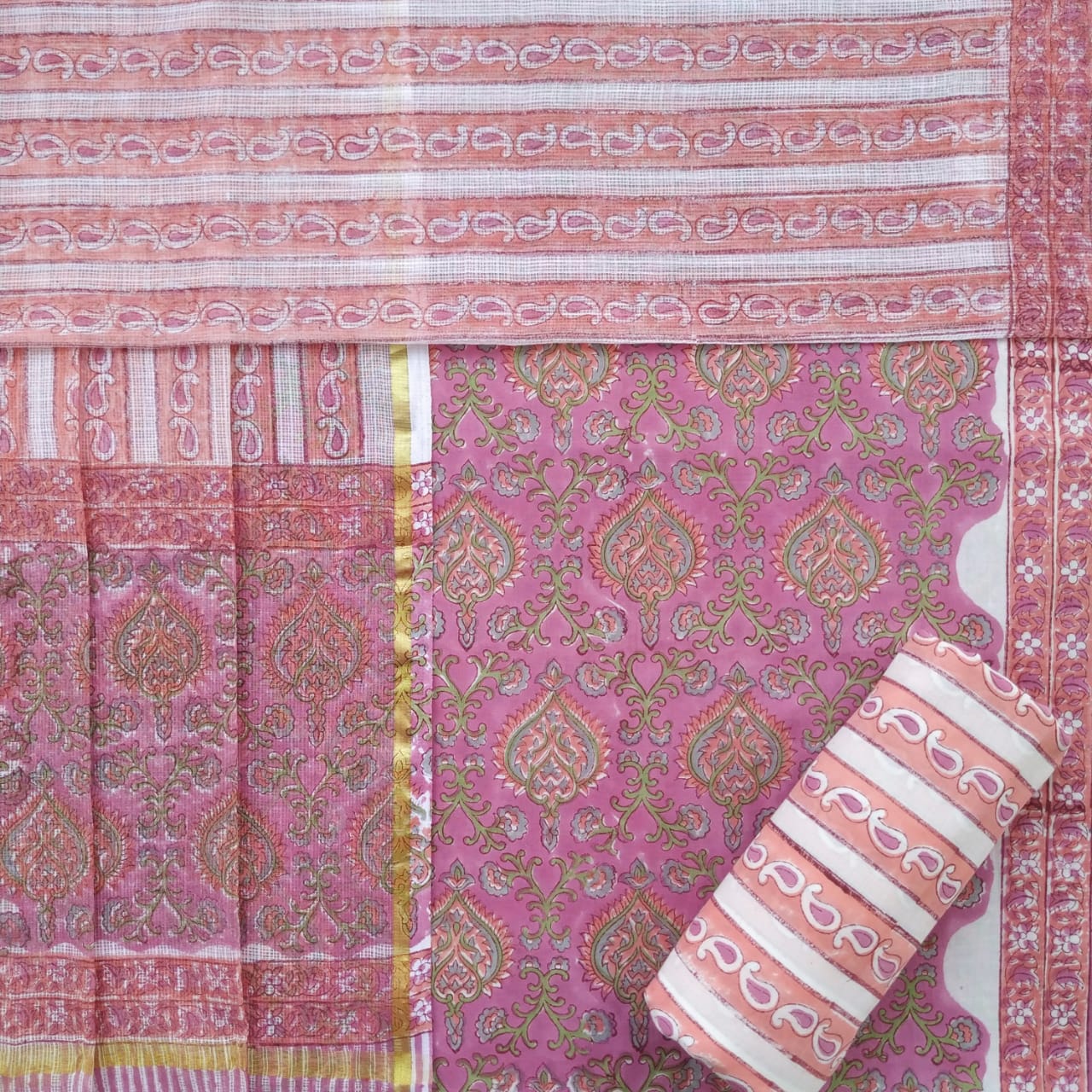 Shop jaipuri print cotton suits sets online (3CKD723)