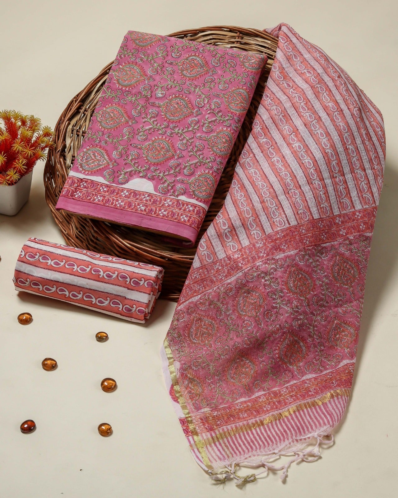 Shop jaipuri print cotton suits sets online (3CKD723)