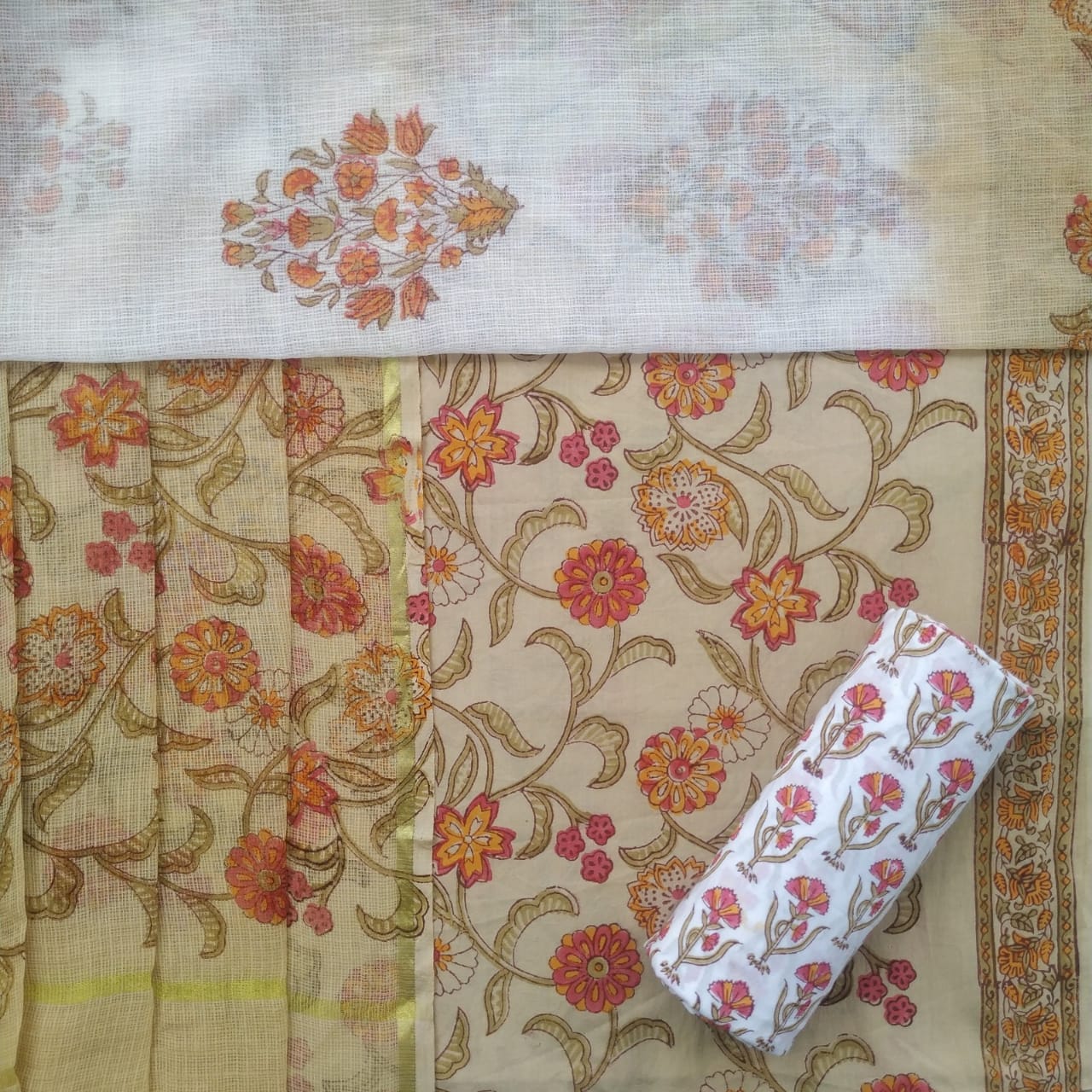 Shalvi Fashion's Premium Kota Doria Dupatta Cotton suit sets (3CKD74) - ShalviFashion