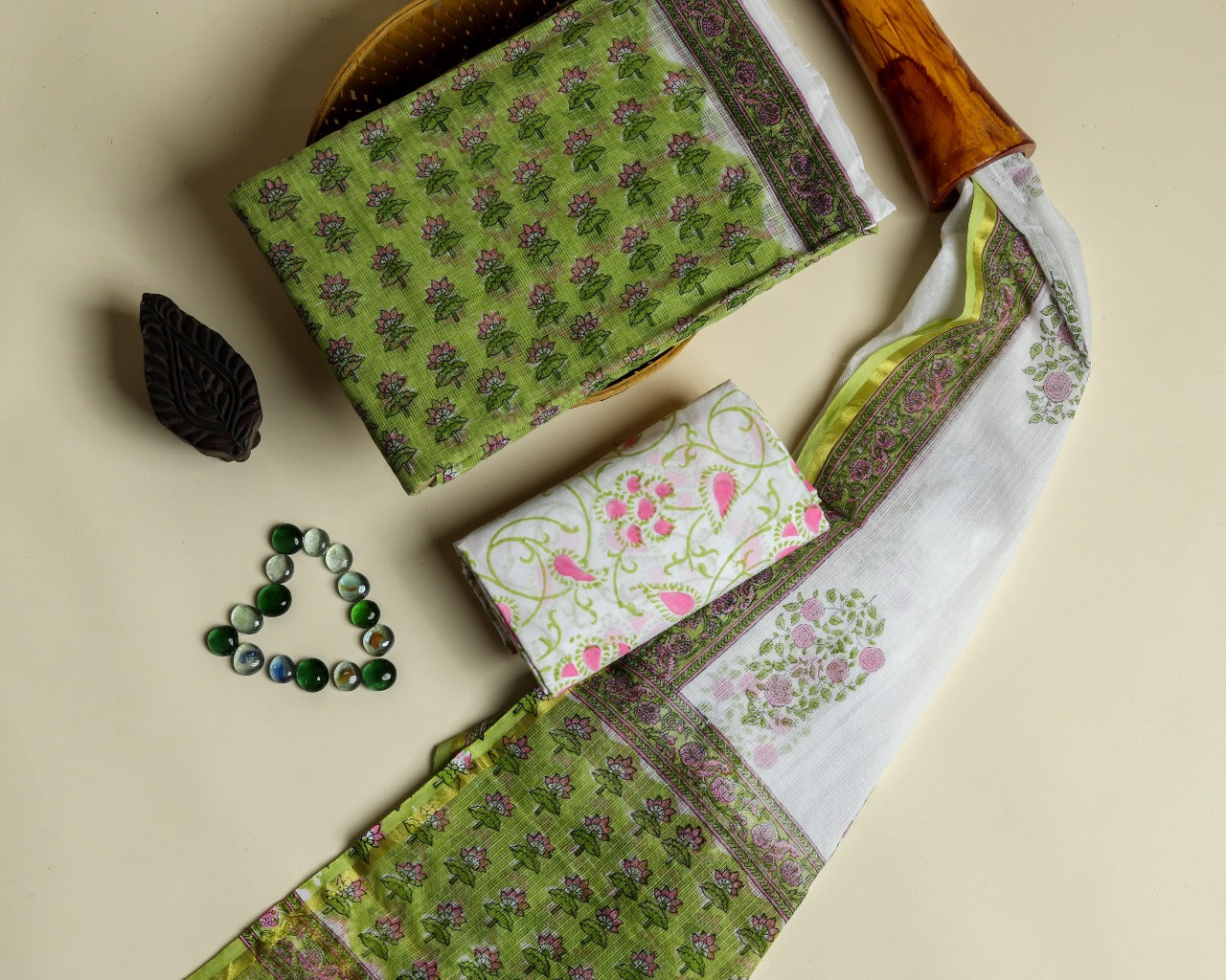 Shop Unstitched Premium Kota Doria Suits online (3KD06)