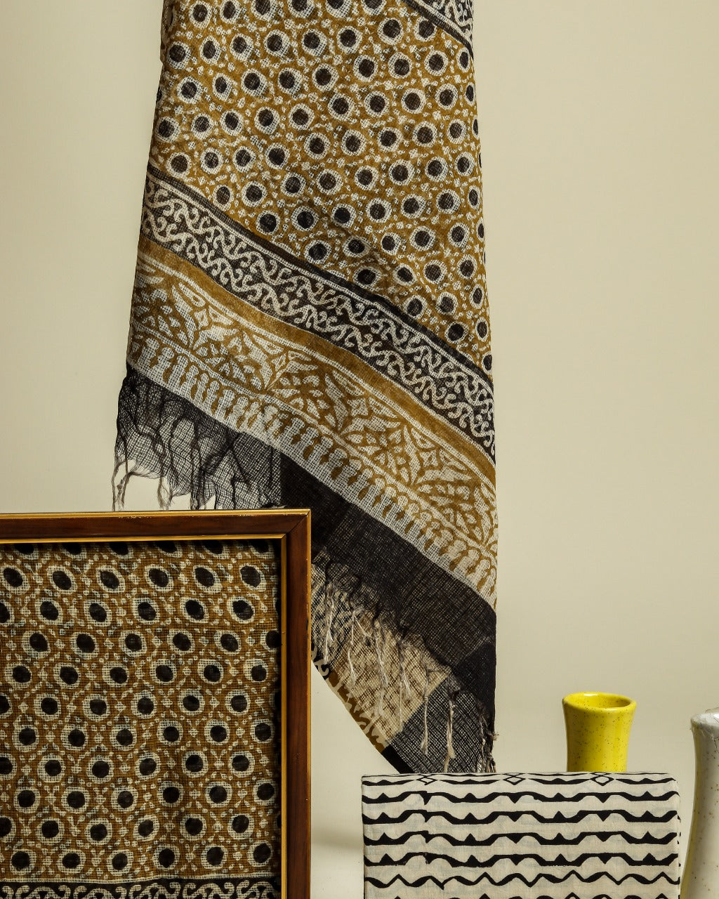 Shop Unstitched Bagru Print Premium Kota Doria Suits online (3KD08)