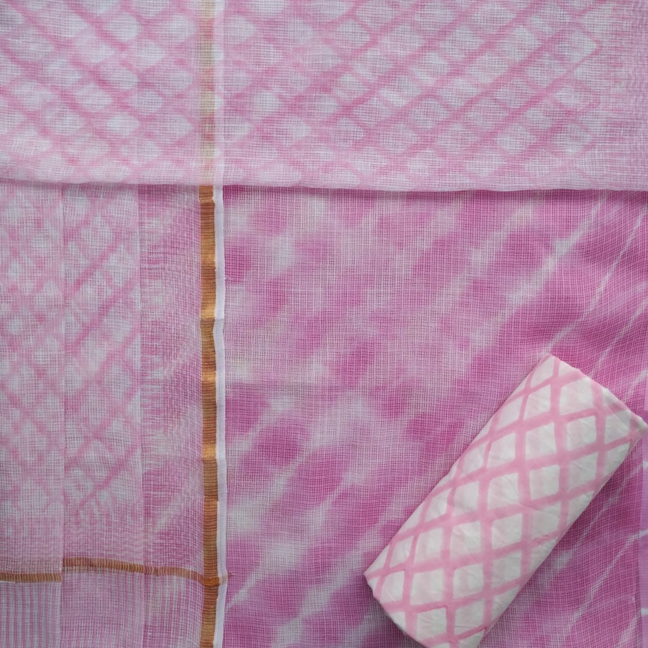 Shop tie & dye kota doria suit sets (3KD22)