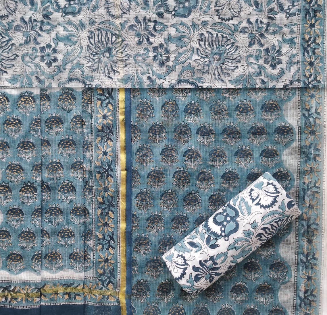 Shop unstitched kota doria suit sets online shopping (3KD27)