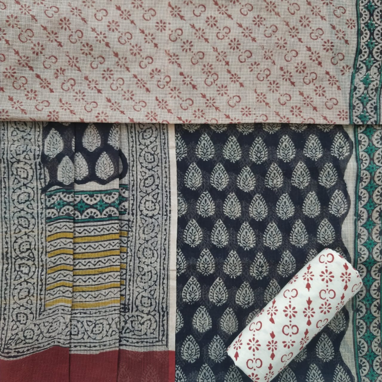 Shop unstitched kota doria suit sets (3KD36)