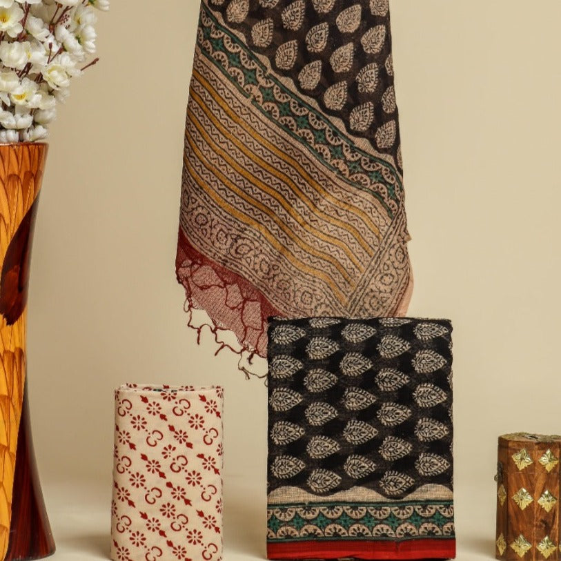 Shop unstitched kota doria suit sets (3KD36)