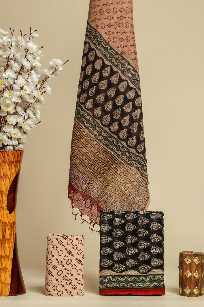 Shop unstitched kota doria suit sets (3KD36)