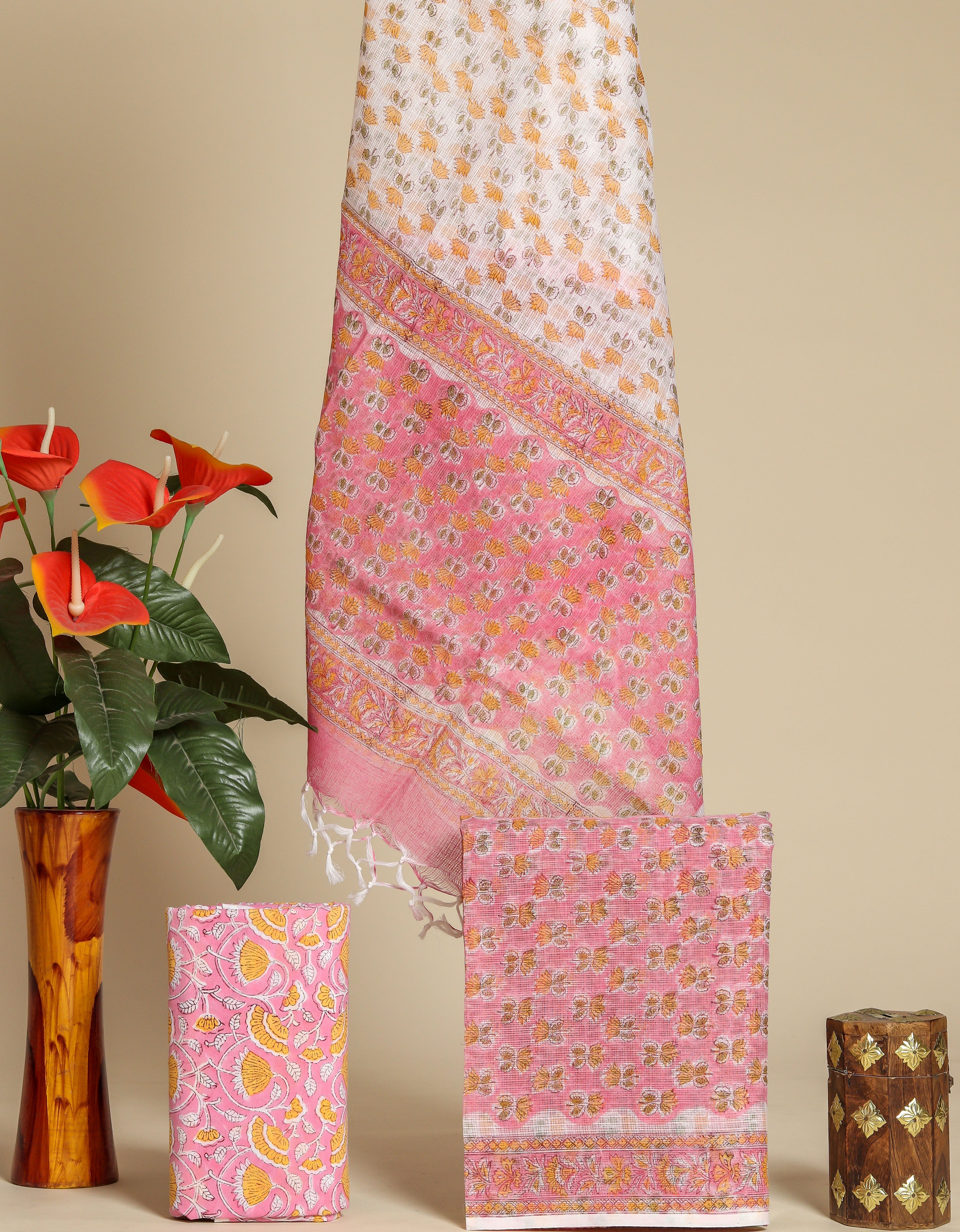 Buti Print Kota Doria Suit Set (3KD46)