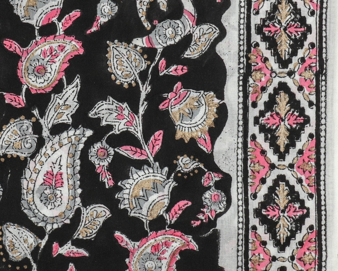 Shop Unstitched Hand Block Print Pure Cotton Suits with Kota Doria Dupatta (3CKD177)